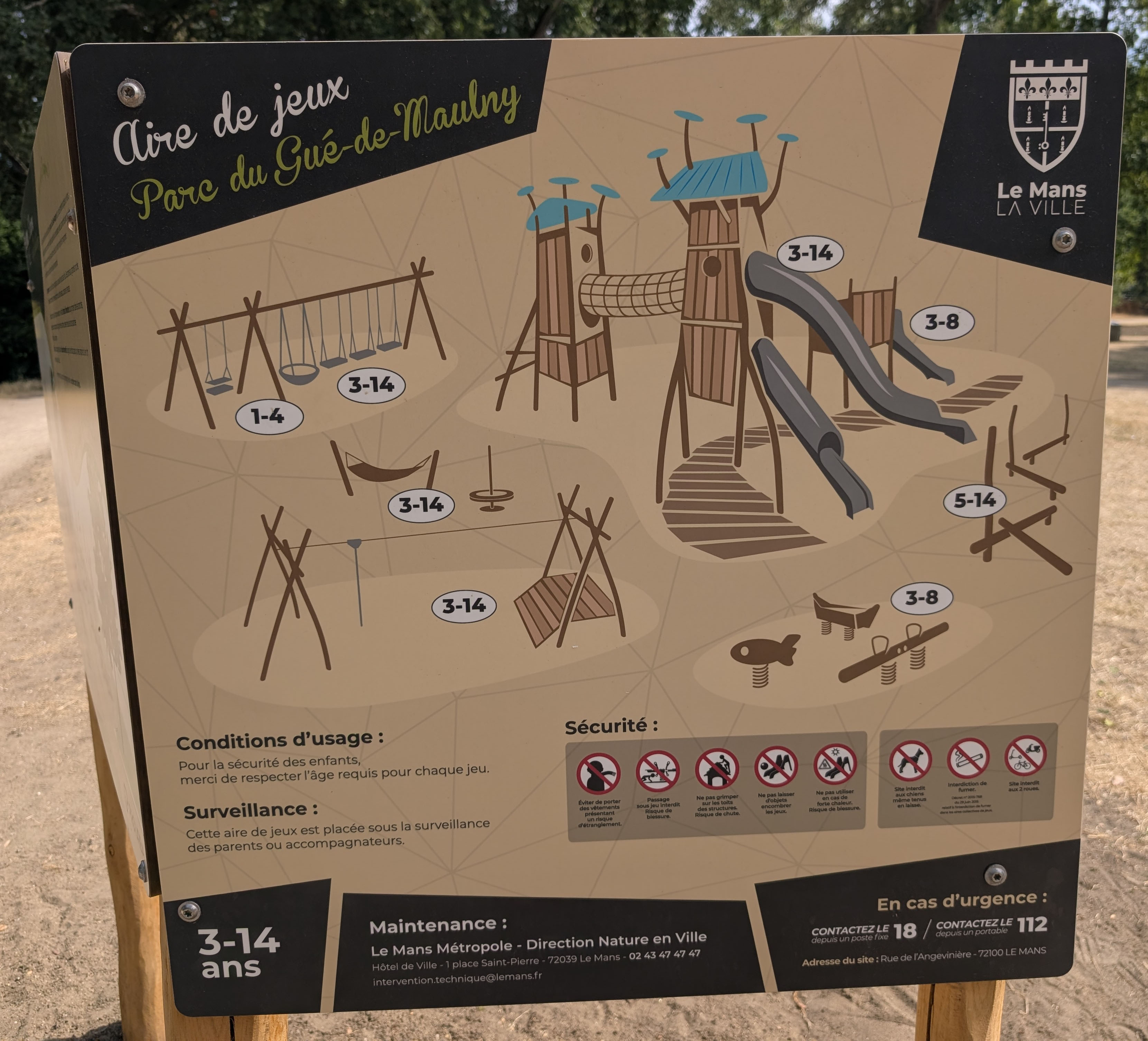 Plan de Parc Gué de Maulny