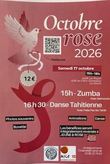 Octobre rose : zumba et danse tahitienne, salle Le Royal