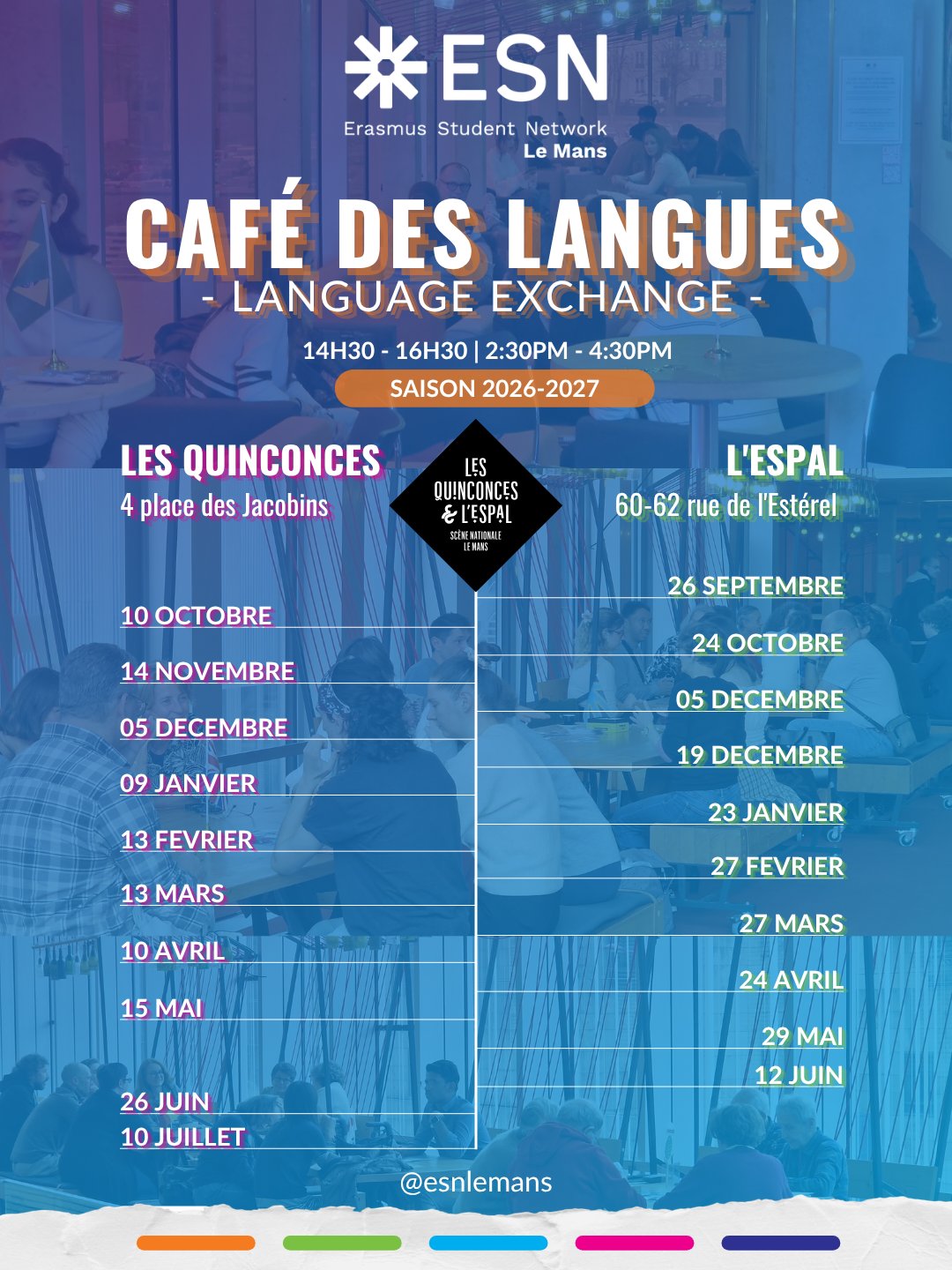 Café des Langues, avec ESN Le Mans
