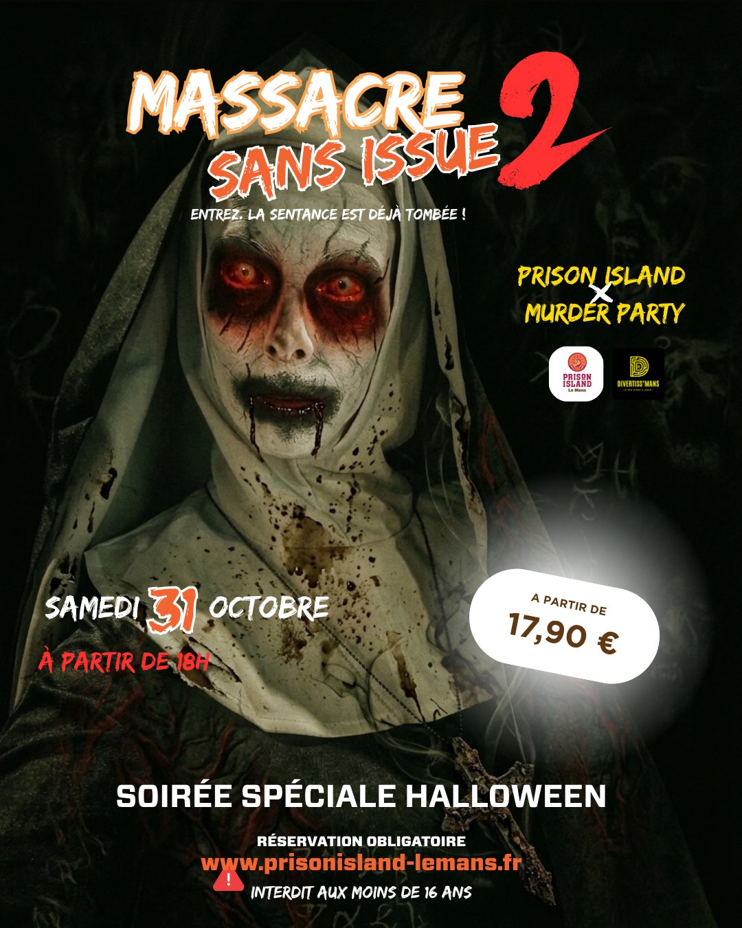 Soirée Halloween à Prison Island : « Massacre sans issue 2 » — photo 1 sur 1