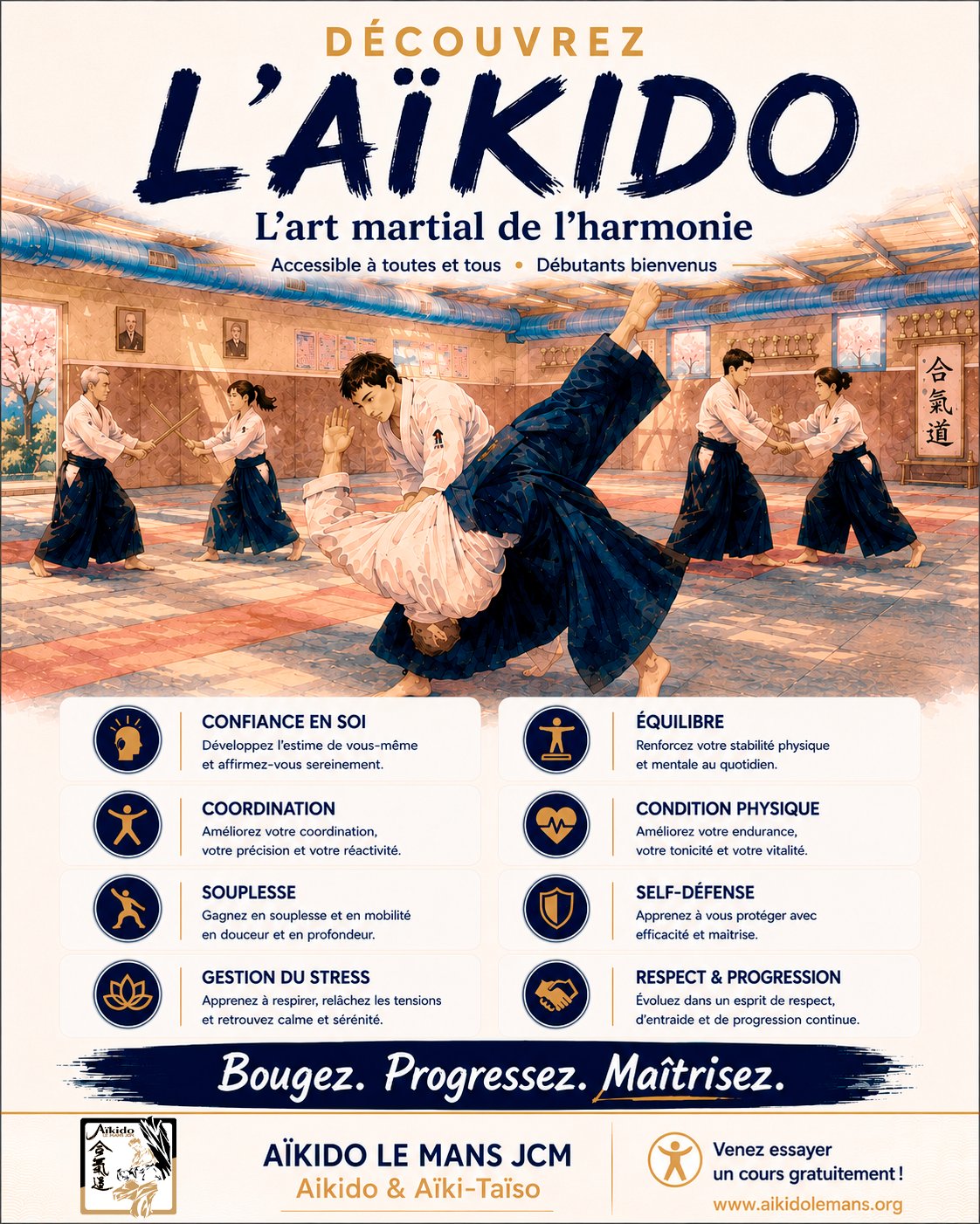 Portes ouvertes : découvrez l'Aïkido et l'Aïki-Taïso au Mans