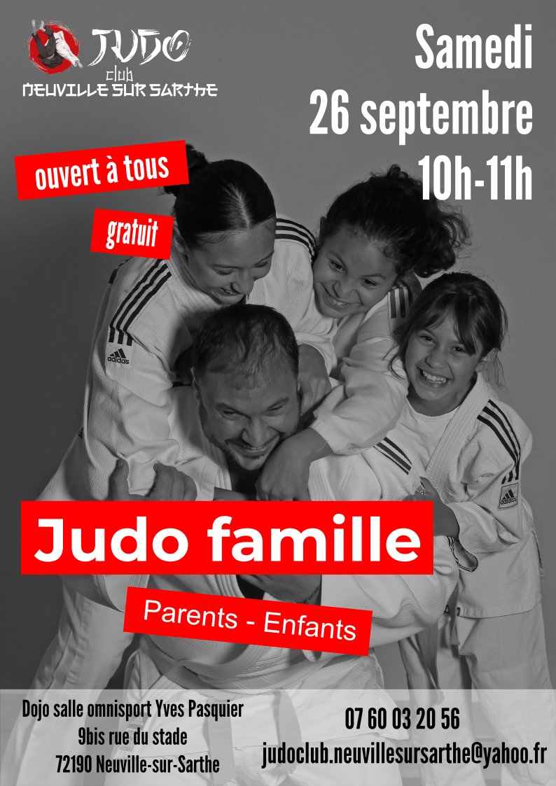 Séance de judo en famille